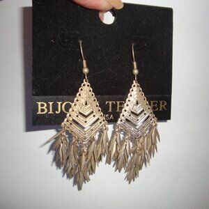 Bijoux Terner Gold Dangly Long Earrings New